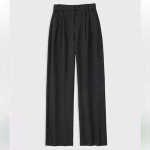 Abercrombie & Fitch Black Wide-Leg Pants